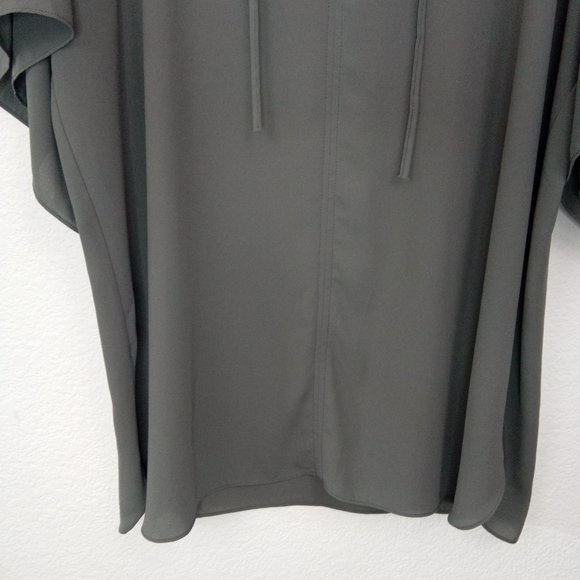 Lola & Sophie Grey Ruffle Bell Sleeve Sheath Dress - Picture 4 of 12